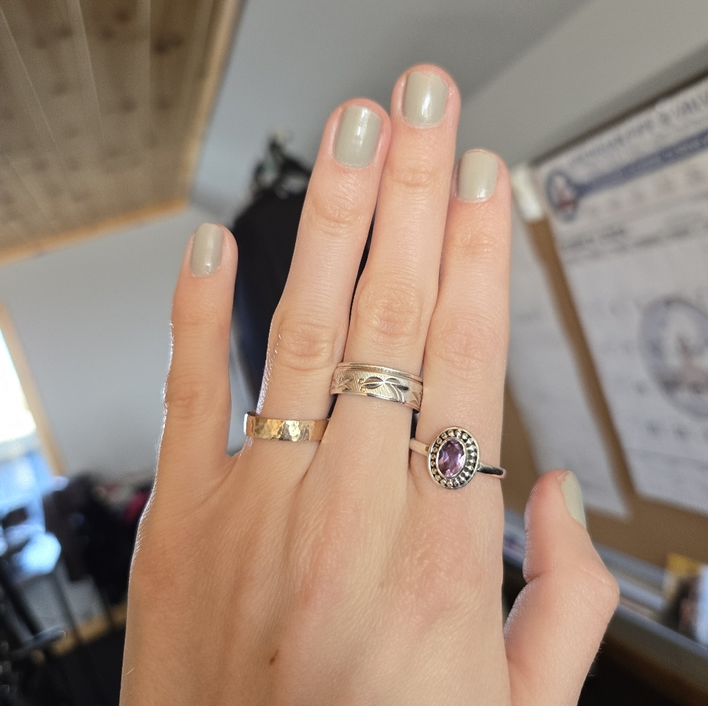 Amethyst Sterling Silver Ring A88
